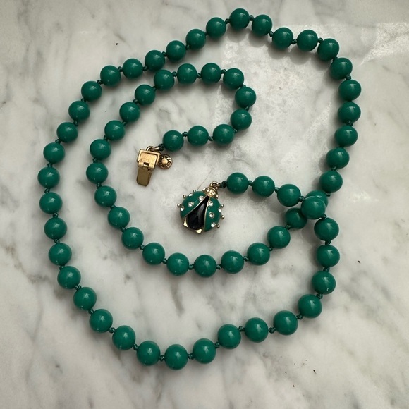 J. Crew Jewelry - J. Crew Ladybug Beaded Rhinestone Necklace